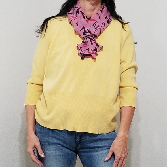 Pursuits Ltd. Woman Bright yellow Long Sleeve sweater sz.1X - Picture 3 of 6